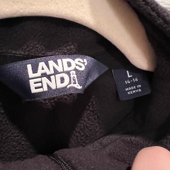 Lands End Women’s Half Zip Fleece Pullover, Black, Size Large - Picture 4 of 5